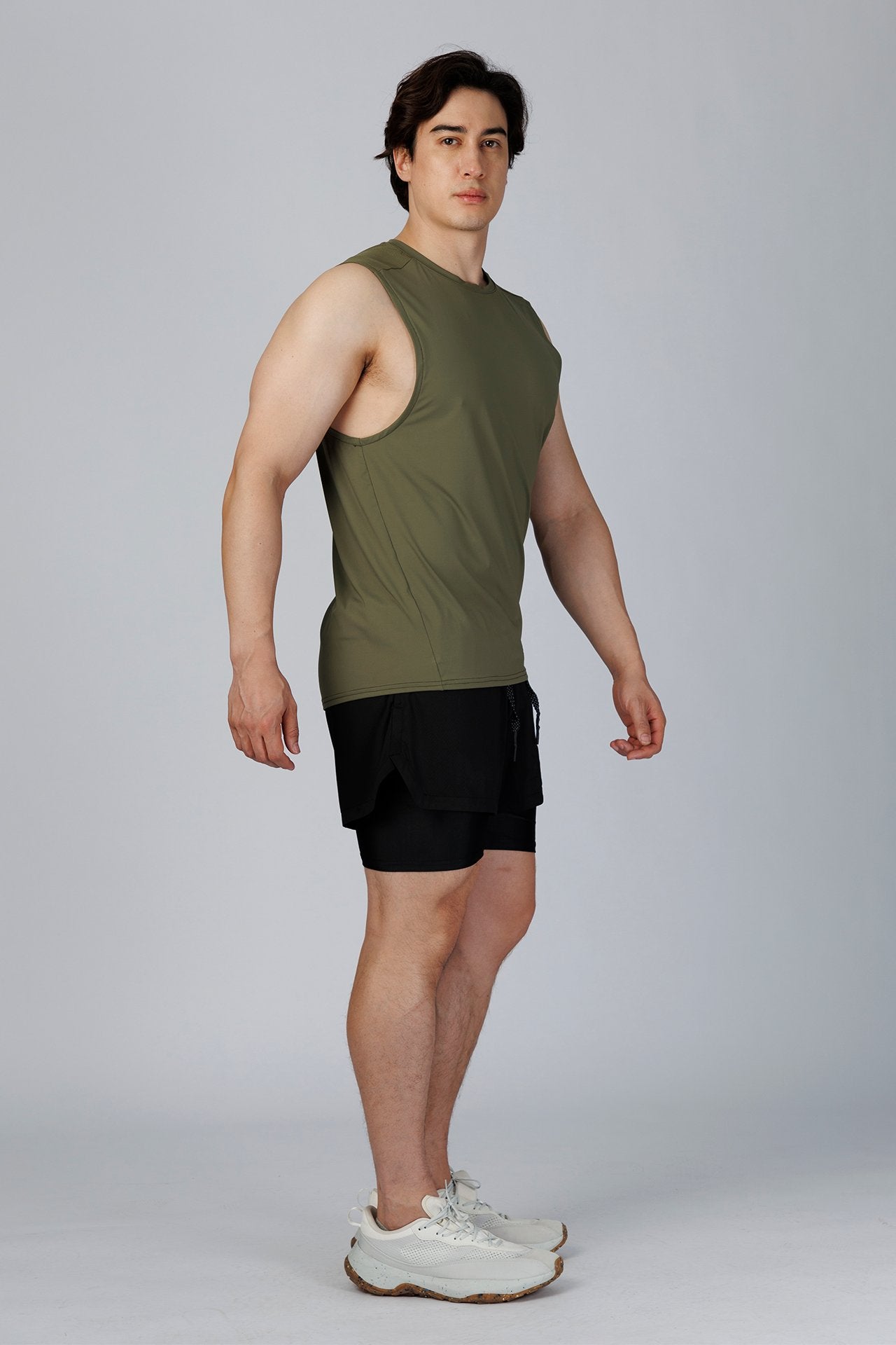 SPK0160 - Ultra 4-Way Stretch Nylon Training Muscle Tee - Army