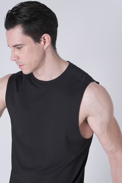 SPK0160 - Ultra 4-Way Stretch Nylon Training Muscle Tee - Black