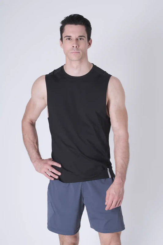 SPK0160 - Ultra 4-Way Stretch Nylon Training Muscle Tee - Black