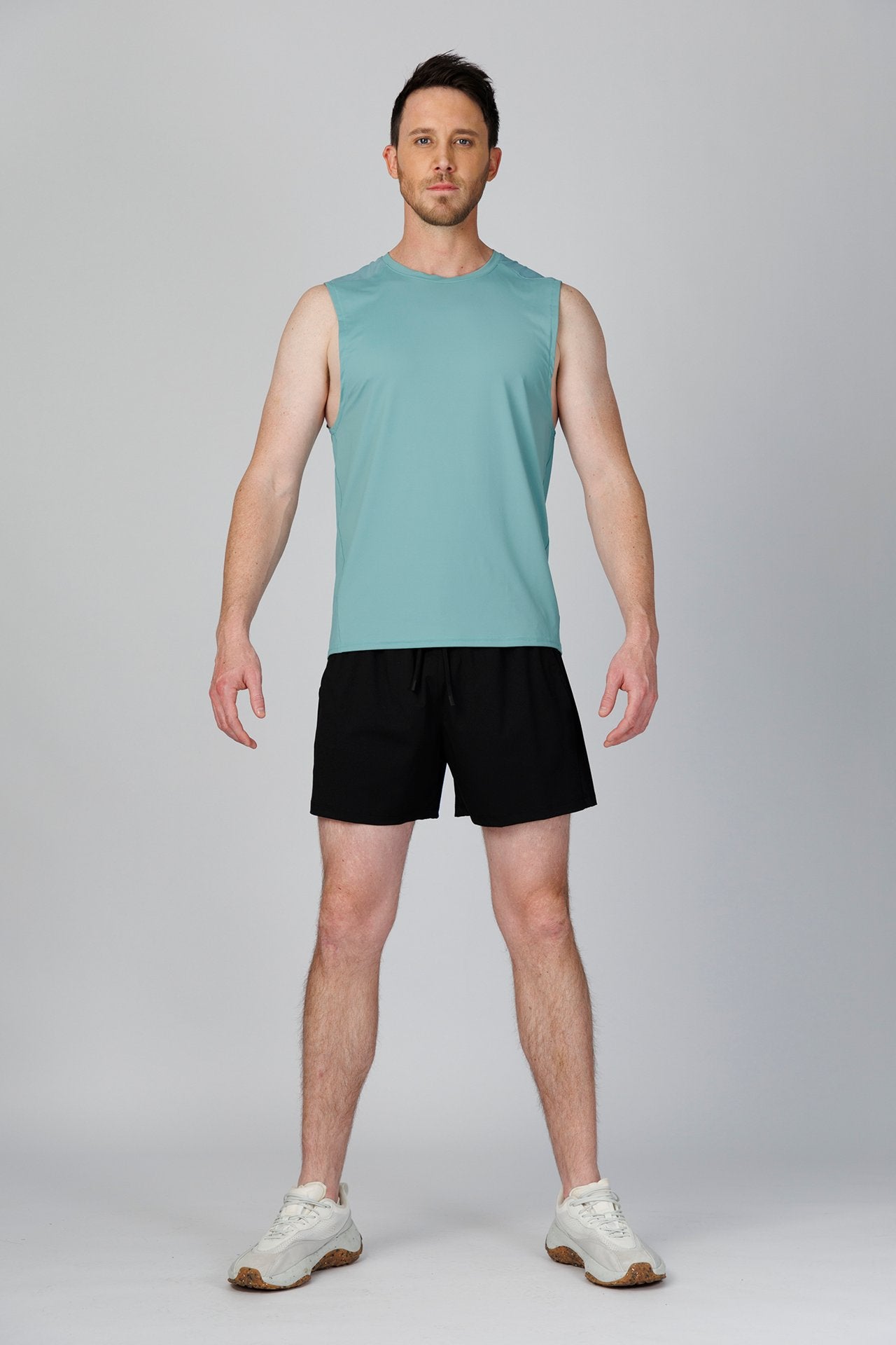 SPK0160 - Ultra 4-Way Stretch Nylon Training Muscle Tee - Ash Green