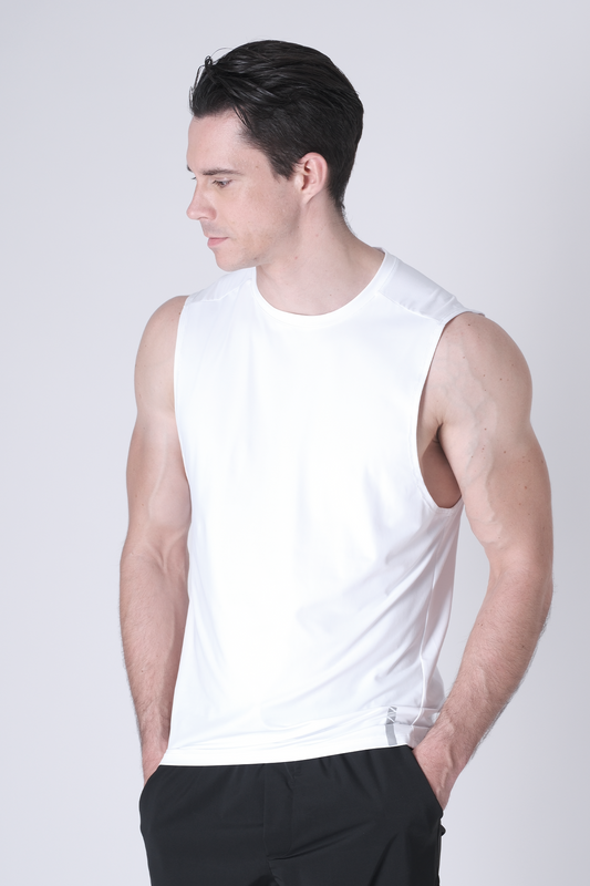 SPK0160 - Ultra 4-Way Stretch Nylon Training Muscle Tee - White