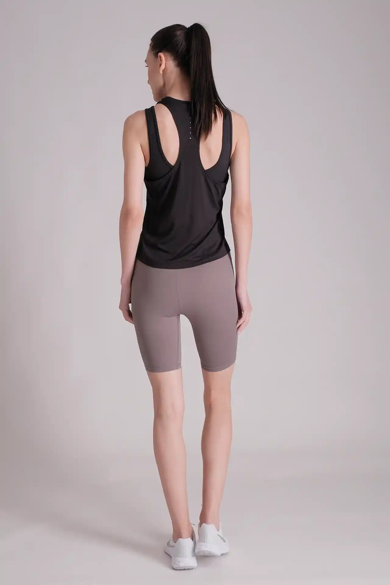 SPWK0163 - Women's Reflective Racerback Running Tank Top - Black