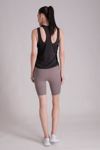 SPWK0163 - Women's Reflective Racerback Running Tank Top - Black