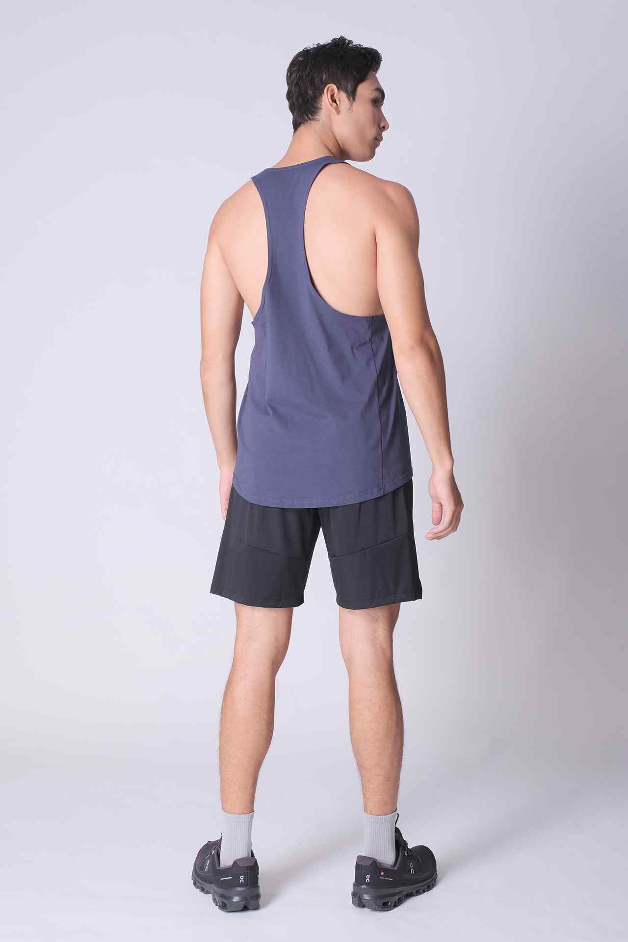 SPK0167 - Ultra-Soft Stretch Cotton React Gym Tank - Navy