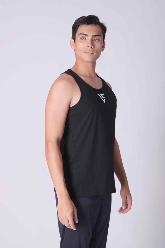 SPK0167 - Ultra-Soft Stretch Cotton React Gym Tank - Black