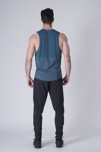SPK0168 - Ultra 4-Way Stretch Nylon Training Tank - Ash Blue
