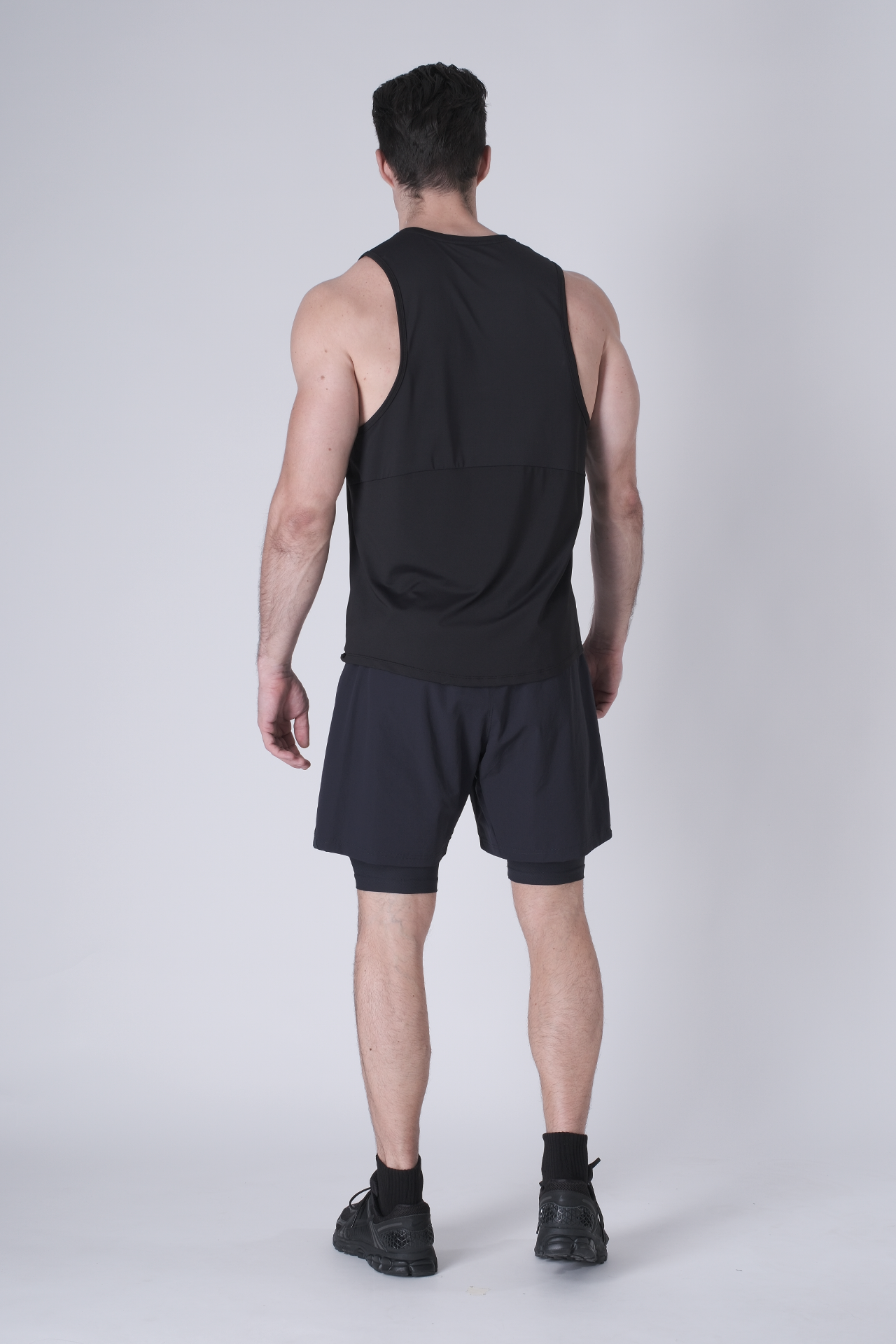 SPK0168 - Ultra 4-Way Stretch Nylon Training Tank - Black