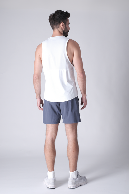 SPK0168 - Ultra 4-Way Stretch Nylon Training Tank - White