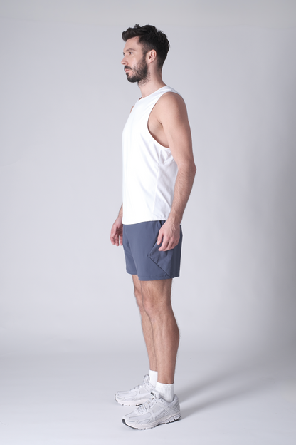 SPK0168 - Ultra 4-Way Stretch Nylon Training Tank - White