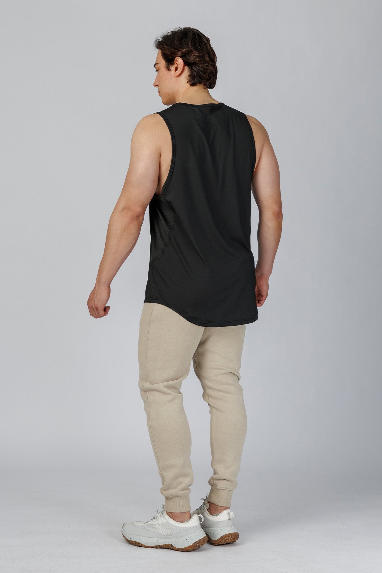 SPK0177 - Quick-Dry 4-Way Stretch Jersey Training Tank Top - Black