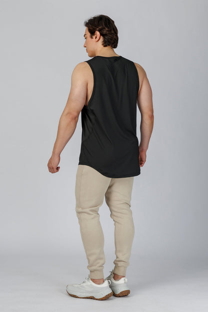 SPK0177 - Quick-Dry 4-Way Stretch Jersey Training Tank Top - Black