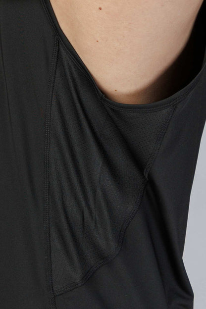 SPK0177 - Quick-Dry 4-Way Stretch Jersey Training Tank Top - Black