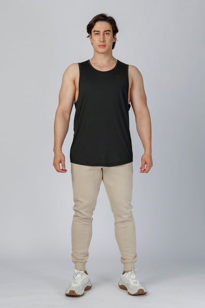 SPK0177 - Quick-Dry 4-Way Stretch Jersey Training Tank Top - Black