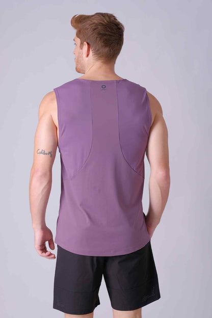 SPK22009 - Stretch Jacquard Breathable Tech Workout Tank Top - Purple