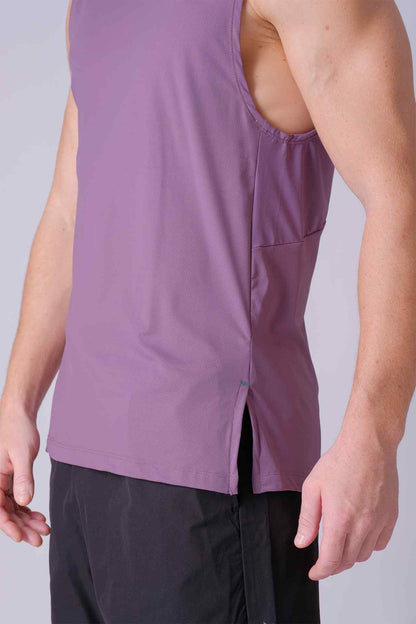 SPK22009 - Stretch Jacquard Breathable Tech Workout Tank Top - Purple