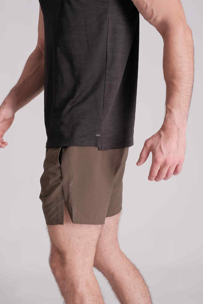 SPK22012 - Reflective Shoulder Seam Camo Running Tank Top - Black Camo