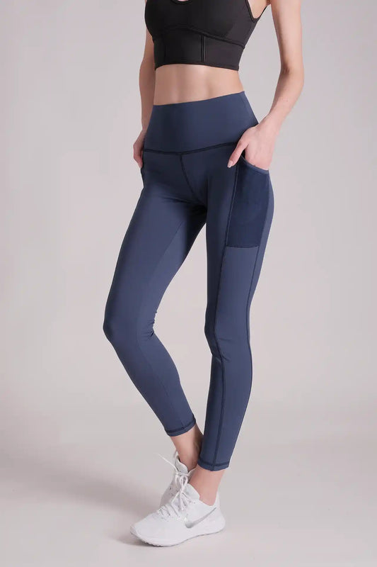 SPWL0001 - Women's Side Mesh Pocket Legging 26” - Navy
