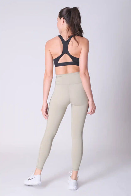 SPWL0001 - Women's Meshed Side Pocket Leggings 25" - Sage