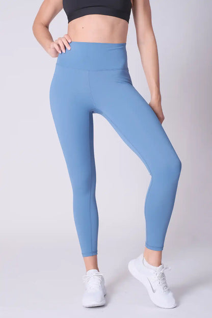 SPWL0002 - Women's Basic High Waisted Leggings 25" - Ocean
