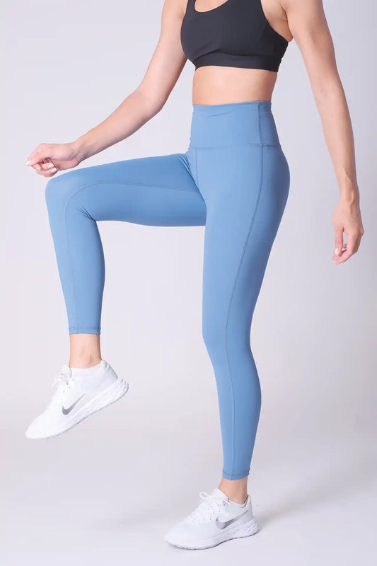 SPWL0002 - Women's Basic High Waisted Leggings 25" - Ocean