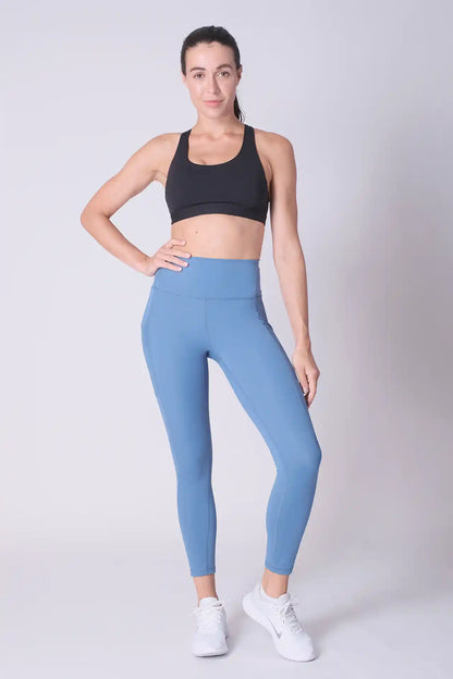 SPWL0002 - Women's Basic High Waisted Leggings 25" - Ocean