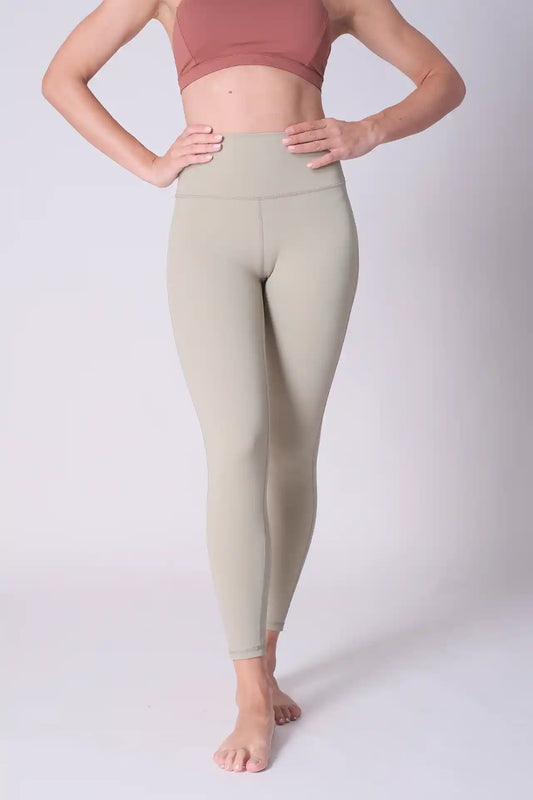 SPWL0002 - Women's Basic High Waisted Leggings 25" - Sage