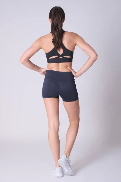 SPWL0003 - Women's Ultra 4-way Stretch Interlock Performance Short Leggings 3" - Navy