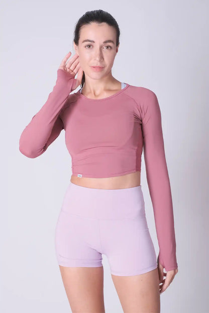 SPWL0003 - Women's Ultra 4-way Stretch Interlock Performance Short Leggings 3" - Light Purple