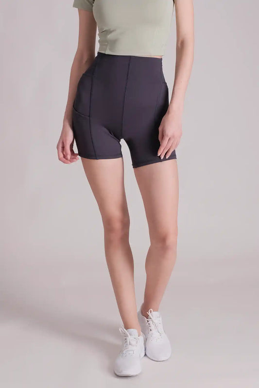 SPWL0005 - Women's High Rise Side Pocket Short Legging 5" - Navy