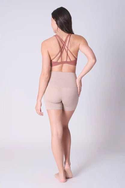 SPWL0007 - Women's Super High Waisted Short Leggings 6" - Skin