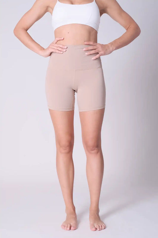 SPWL0007 - Women's Super High Waisted Short Leggings 6" - Skin