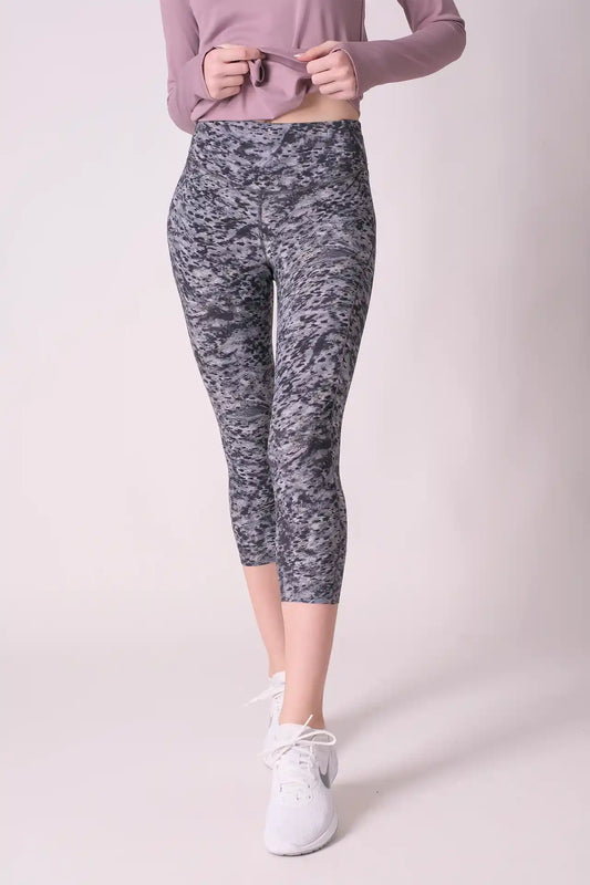 SPWL0011 - Women's Basic Cropped Leggings 21" - Dusty Black