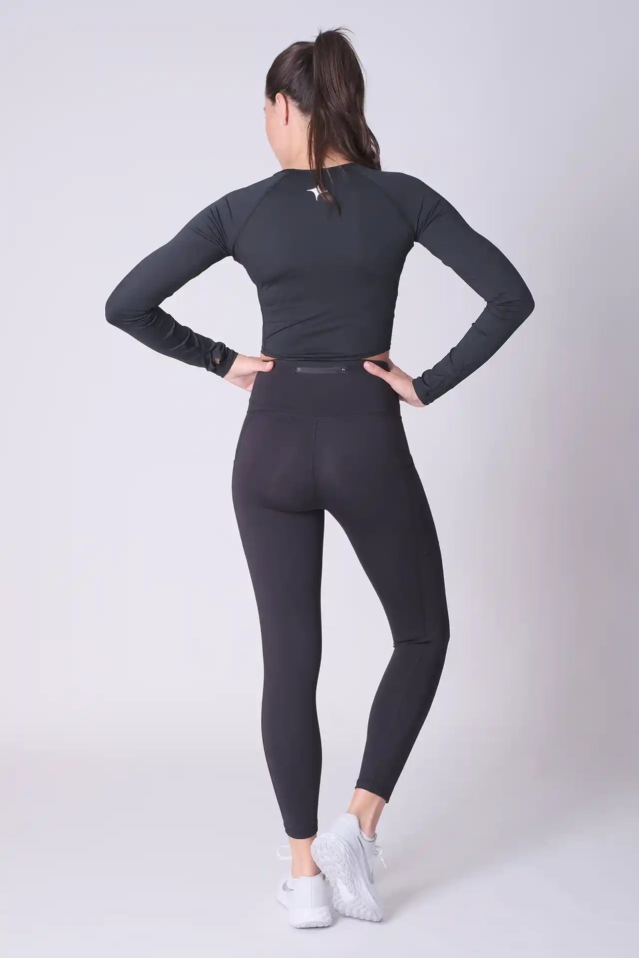 SPWL0016 - Women's Side Pocket Leggings 25" - Black