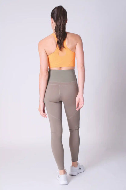 SPWL0022 - Women's Side Ribbed Leggings 29" - Army