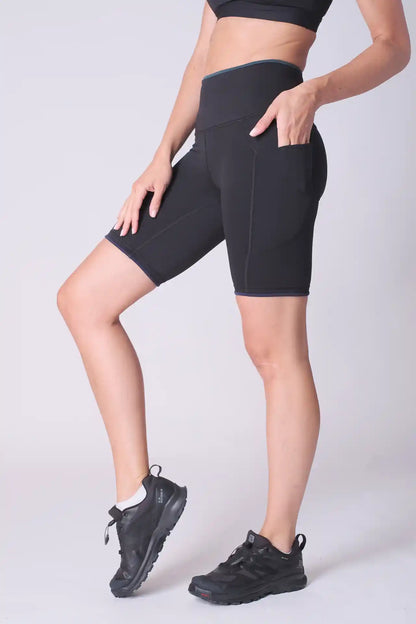 SPWL0025 - Women's Outdoor Short Leggings 8.5" - Black