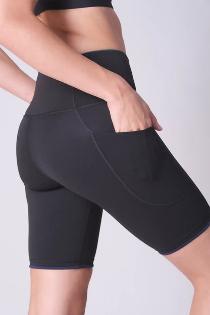 SPWL0025 - Women's Outdoor Short Leggings 8.5" - Black