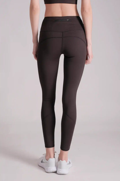 SPWL0038 - Women's Women's ZigZag Seam Pocket Outdoor Leggings 26” - Black