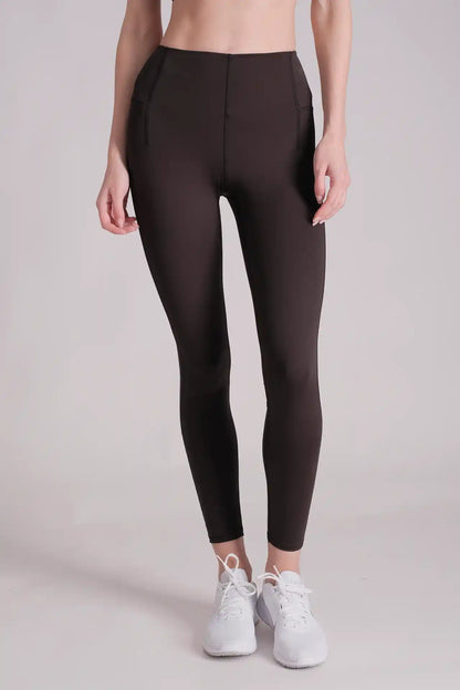 SPWL0038 - Women's Women's ZigZag Seam Pocket Outdoor Leggings 26” - Black