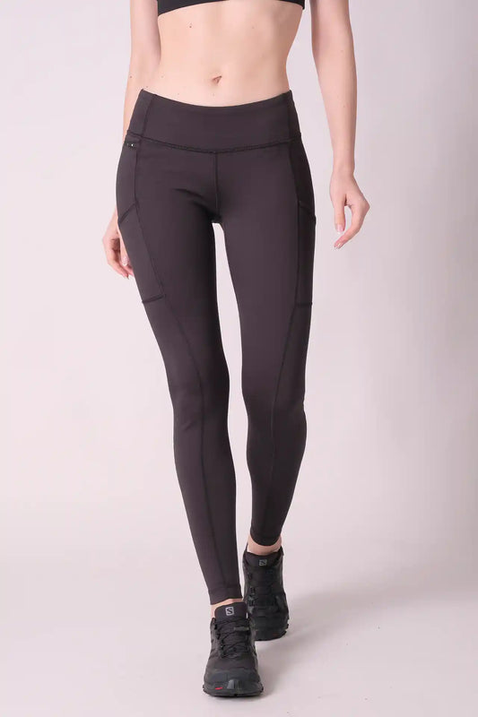 SPWL23001 - Women's Side Pockets Leggings 28" - Black