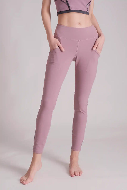 SPWL23002 - Women's Back Mesh Panel Legging 28” - Pink