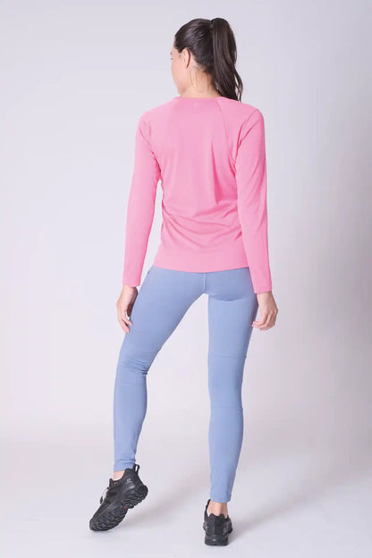 SPWL23002 - Women's Matching Panels Leggings 28" - Sky Blue