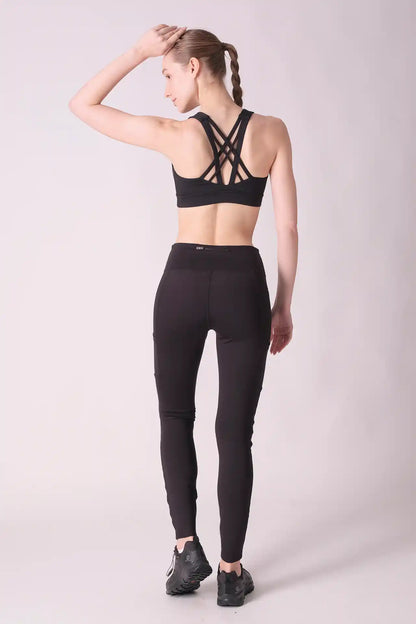 SPWL23003 - Women's Functional Pockets Leggings 28” - Black