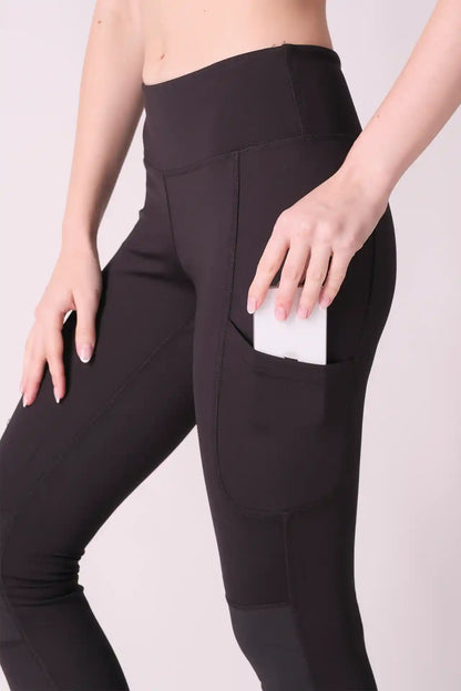 SPWL23003 - Women's Functional Pockets Leggings 28” - Black
