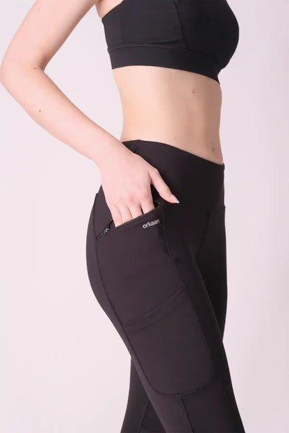SPWL23003 - Women's Functional Pockets Leggings 28” - Black