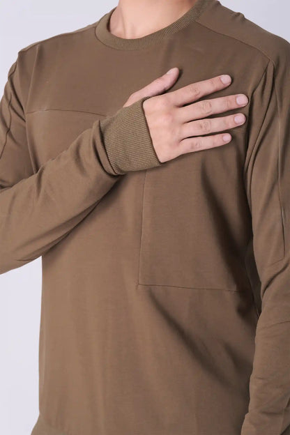 SPM0125 - Stretch French Terry Traveller Sweatshirt - Olive