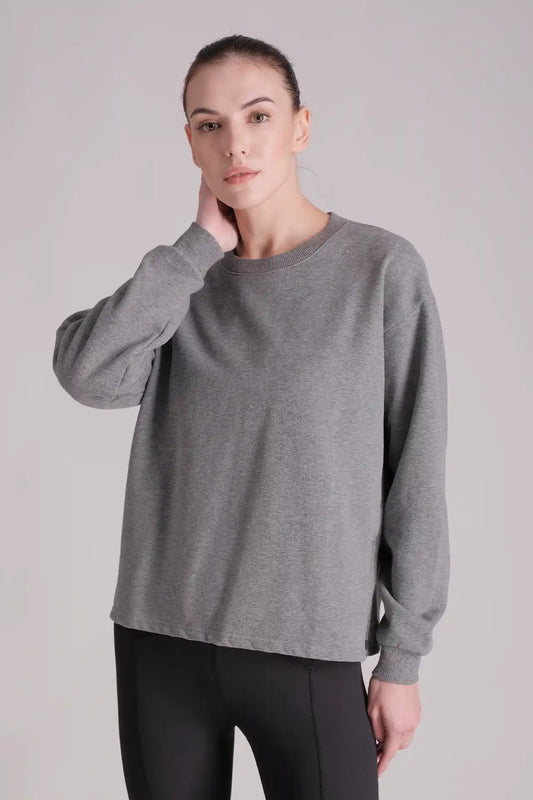SPWM0163 - Women's Essentials Zipped Crew Neck Sweatshirt