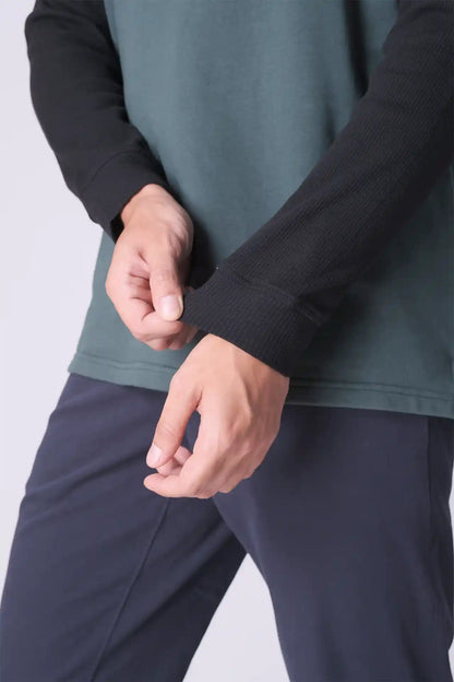 SPM0172 - Finest Cotton French Terry Dual Sleeve Sweatshirt - Green