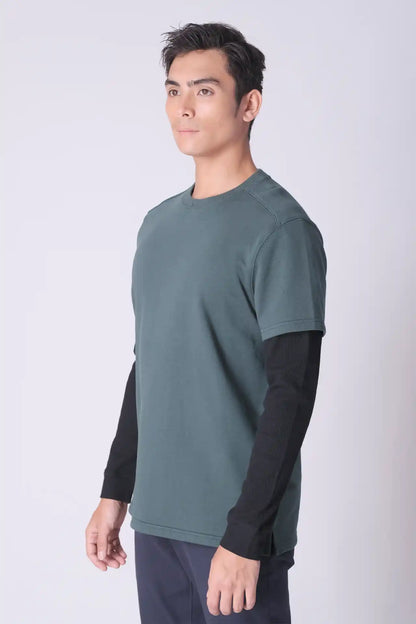 SPM0172 - Finest Cotton French Terry Dual Sleeve Sweatshirt - Green