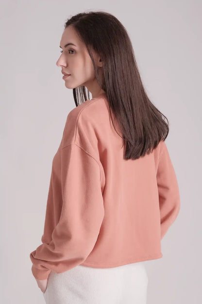 SPWM0175 - Women's Essential Flare A Line Sweatshirt - Salmon