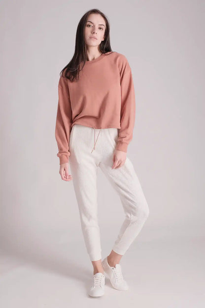 SPWM0175 - Women's Essential Flare A Line Sweatshirt - Salmon